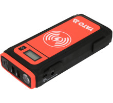 Пусковая-зарядная батарея Li-Ion YATO емкость 16 Агод, 400/800 А, питание через USB: выходной 9 В, 2А