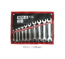 Ключи рожковые YATO: CrV, М=6х7-24х27 мм, Набор 10 шт. [6]