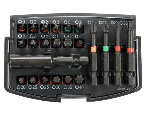 Набір насадок викруткових ударних YATO з тримачем : 1/4", 23 шт. [20]