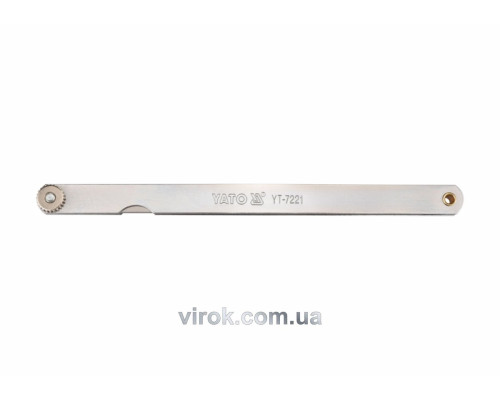 Щупи вимірювальні YATO : 200 х 12.8 мм, 17 пелюстків, h= 0.02 - 1 мм [10/100]