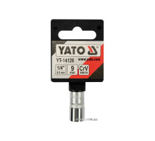 Головка торцевая 6-гранная YATO: квадрат 1/4", М9, CrV [Блистер] [6/360]