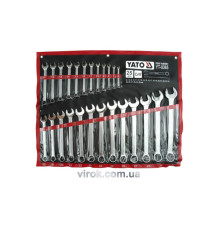 Ключі ріжково накидні YATO : М= 6-32 мм, Набір 25 шт. САТИН [3]