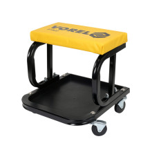 Табурет на 4 колесах VOREL з полкою для інструментів, навантаж.- 115 кг, сідло- 355x 195x 40 мм [5]