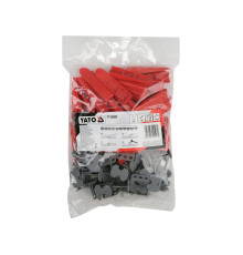 Кліпси і клини СВП для викладання плитки YATO до шва- 1,5 мм, плитка t≤ 14 мм. 50+50 шт. [15]