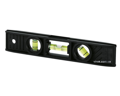 Уровень STANLEY "Torpedo": L= 20 см, 3 капсулы, АБС-(пастик) корпус