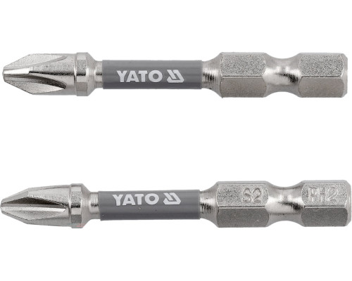Насадка викруткова YATO PH2 х 50 мм. HEX 1/4", покрита нікелем, 2шт.[10]
