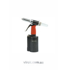 Пневмозаклепочник YATO для нітів Ø= 2,4; 3,2; 4,0; 4,8; 6,4 мм, l= 16 мм, F= 1390 кг [6]