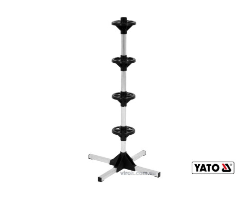 Стойка для хранения автомобильных шин YATO: 4 шины, B=225 мм, макс. вес – 100 кг [1]