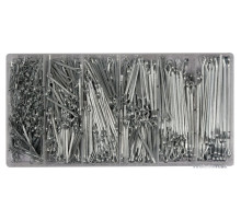 Шплинты прямые разных размеров YATO, набор 1000 шт. [12]