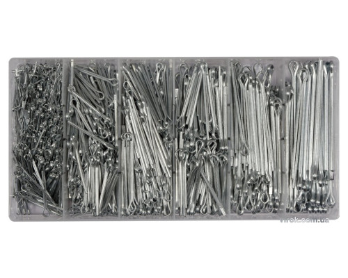 Шплінти прямі різних розмірів YATO, набір 1000 шт. [6/12]
