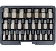 Набор экстракторов YATO 25 Ед. Ø= 3-23 мм, для сломанных винтов [10]