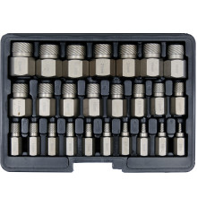 Набір екстракторів YATO 25 Од. Ø= 3-23 мм, для зломаних гвинтів [10]