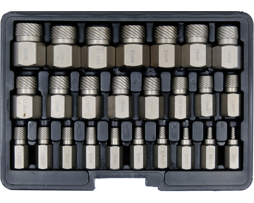 Набір екстракторів YATO 25 Од. Ø= 3-23 мм, для зломаних гвинтів [10]