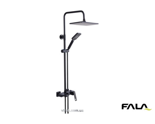 Душовий комплект NOIR 1 FALA: зі штивним і знімним розприскувачами(DW)