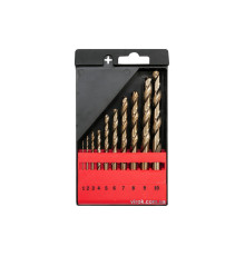 Свердла по металу кобальтові YATO : Co-HSS, Ø= 1-10 мм (Набір/ 10 Шт.) [20/40]