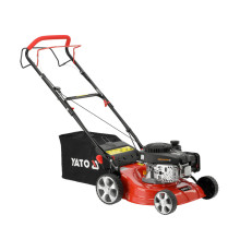 Газонокосарка бензинова YATO з приводом : 1,9кВт,  ширина різання: Ø= 41см, травозбірник- 40л