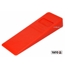 Клин для розколювання дерев пластиковий YATO : 205 x 72 x 30 мм, 220 г [20/40]