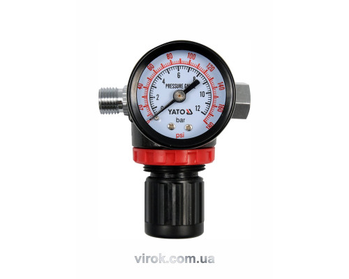 Клапан редукц. пневмат-й з манометром YATO, 1/4", P= 1.2 MPa [25/50]