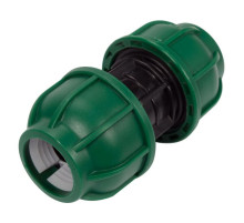 Муфта до водяних пластикових труб 25 мм- 25 мм FLO поліпропіленова, для тиску 1 MPa [50]