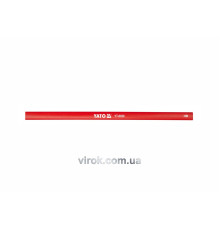 Олівець столярний YATO : L= 245 мм х 12 мм. червоний. паков. 144 шт. [8]