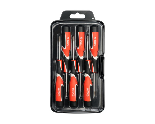 Набір викруток плоских, хрестових прецизійних YATO : SL, PH. 6 шт. [6/36]