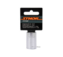 Головка торцева 6-гранна STHOR : квадрат- 1/2", М18, з вуглецевої сталі [Блістер](DW)