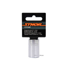 Головка торцева 6-гранна STHOR : квадрат- 1/2", М18, з вуглецевої сталі [Блістер](DW)