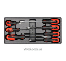 Вклад в инструментальный шкаф YATO, набор плоских отверток 7шт. [8]