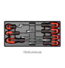 Вклад до інструментальної шафи YATO, набір плоских викруток 7шт. [8]