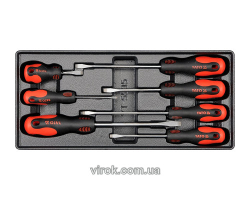 Вклад до інструментальної шафи YATO, набір плоских викруток 7шт. [8]