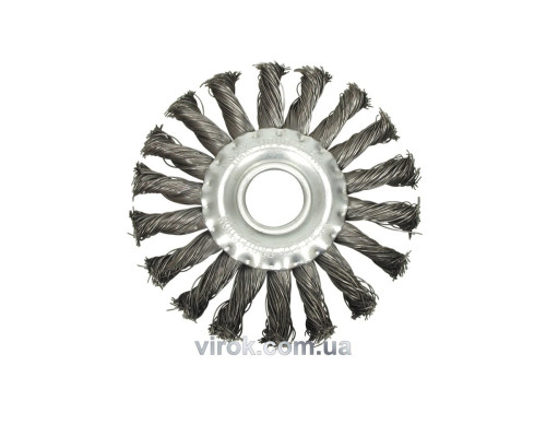 Щетка дисковая, витая VOREL, Ø-100мм [12/72]