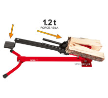 Дровокол ножний YATO : до заготовки l= 430 мм, Ø= 60-180 мм, сила натиску- 1.2 т [1]
