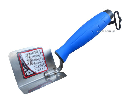 Кельма кутова внутрішня з нержавійки PROFI , двокомпонентна ручка, 80х60 мм , ТМ VIROK