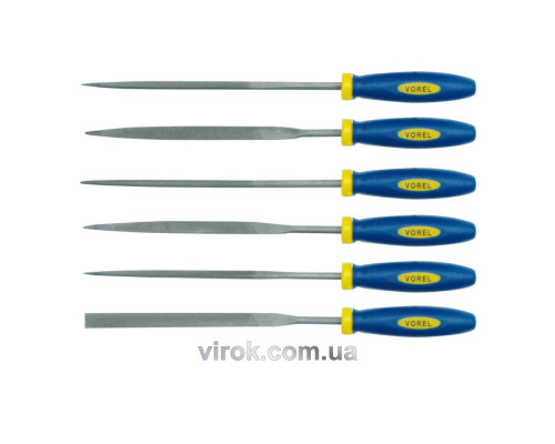 Надфілі VOREL : L= 180 мм, Набір 6 Шт/Уп. [20/120]