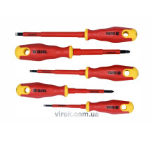 Набор отверток диэлектрических изолированных YATO до 1000 V. 5 шт. [10/40]