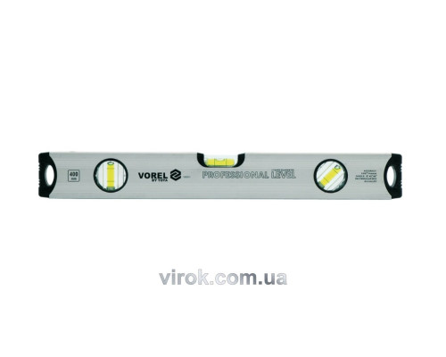 Рівень алюмінієвий VOREL : L= 200 cм, 3 капсули [10/20]