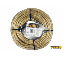 Трос стальной с наконечниками для пломб VOREL: Ø6 мм x 36 м [12]