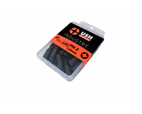 Насадка викруткова USH Industry : Phillips PH2 x 25 мм. Torsion Уп. 25 шт.