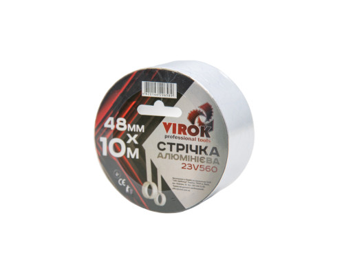 Стрічка алюмінієва клейка VIROK 48мм х 10 м. х 40 мкм. [66]