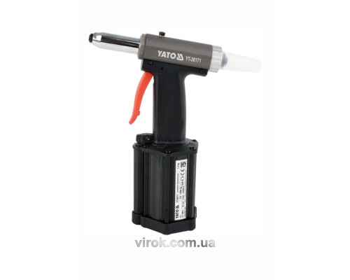 Пневмозаклепочник YATO для нітів Ø= 2,4; 3,2; 4,0; 4,8; 5,0 мм, 54 л/хв [10/140]