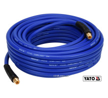 Шланг пневматичний гібридний (ПВХ+БНК) YATO: Ø6.5мм x20м, Ø=1/4", тиск ≤ 2 MPa, різьбов. з'єдн. [5]