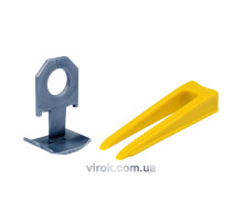 Кліпси і клини для викладання керамічної плитки VOREL : 1.5 mm, t≤ 14 мм. 50+50 (Шт/Уп.) [15]