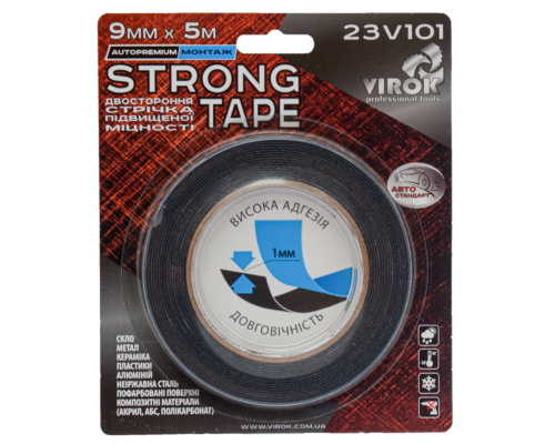 Стрічка автомобільна 2-стороння VIROK Strong Tape; 9 мм х 5 м [10]