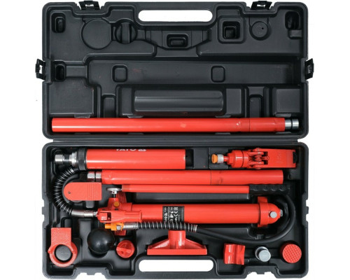 Стойкая распорная гидравлическая в наборе YATO 10 т, ход штока – 135 мм, диапазон привода – 355-495 мм [1]