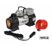 Компресор автомобільний YATO: 12 В, 180 Вт, тиск- 1MПа, 40л/хв, шланг- 1м, кабель- 3м +ліхтар LED[8]