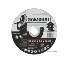 Диск отрезной по металлу/нержав. стали SAMURAI ТМ VIROK: Ø= 150х22.23 мм, t= 1.0 мм (25шт/уп)