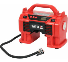 Компресор акумуляторний,YATO Li-Ion 18В,3.0AxГ,60Вт,тиск ≤ 11Bar,под повітря-21л/хв(БЕЗ АКУМУЛЯТОРА)