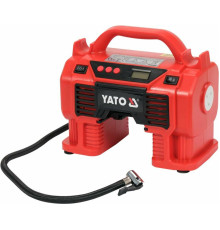 Компресор акумуляторний,YATO Li-Ion 18В,3.0AxГ,60Вт,тиск ≤ 11Bar,под повітря-21л/хв(БЕЗ АКУМУЛЯТОРА)
