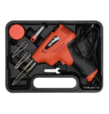 Паяльник імпульсний мережевий YATO, P=200 Вт, макс t=500°С, з аксесуарами [10/180]