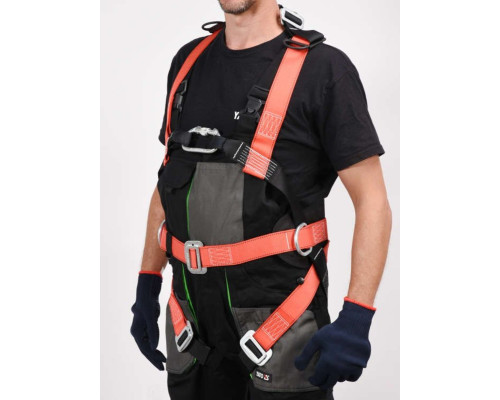 Шлейки безопасности с лямками и бедренным прядем YATO для высотных работ, полиэстеровые [10]